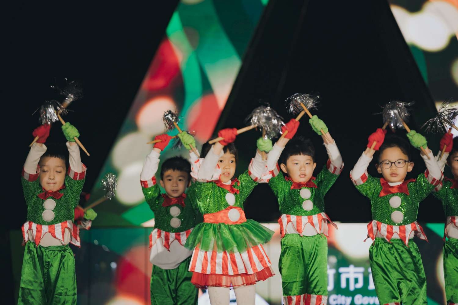 圖5：2021新竹市感恩季科技點燈幼兒園學童演出。